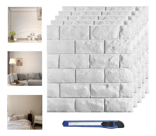 30paneles Autoadhesivos 3d Impermeables Para Pared, Con Ladr