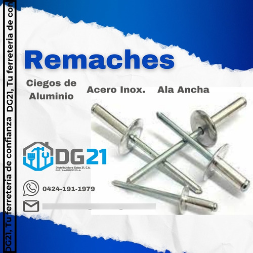 Remaches De Aluminio Y Acero Inox 