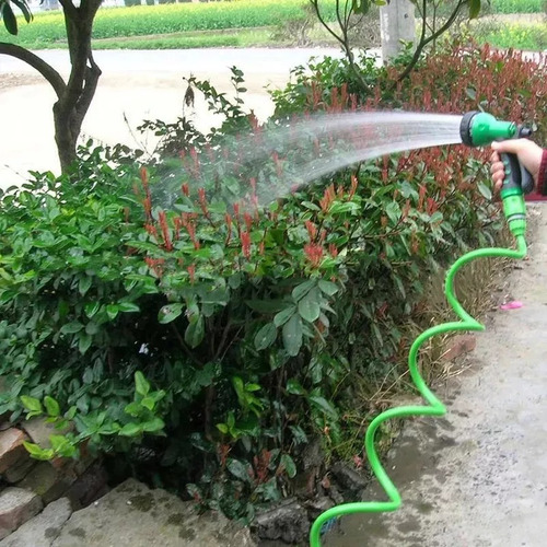Manguera Espiral 30m Con Pistola Rociador Jardin Camping