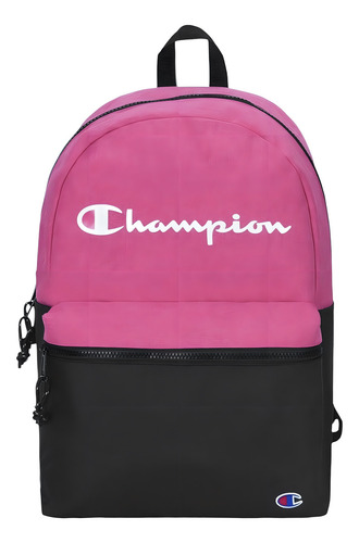 Mochila Champion Ascend 2.0 Urbana Compartimiento Para Laptop De Lona - Color Rosa Chicle Diseño De La Tela Lisa