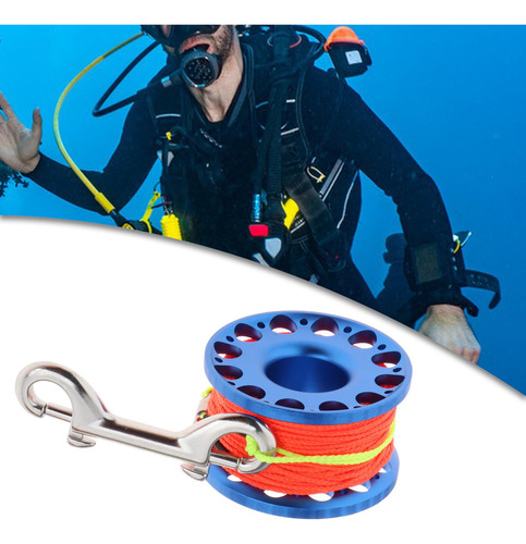 Carrete De Buceo Con Carrete De Con Cierre De Perno Azul