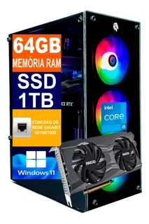 Pc Gamer Intel I5 12400f, Ssd 1tb, 64gb Ddr4, Rtx 3060ti 8gb