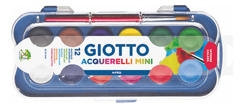 Acuarela Mini 23mm 12 Colores Giotto