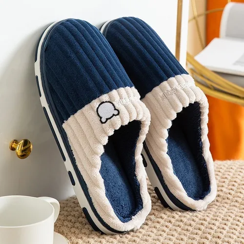 L Pantuflas Dama Con Gamuza Unisex Peluche Suaves Par