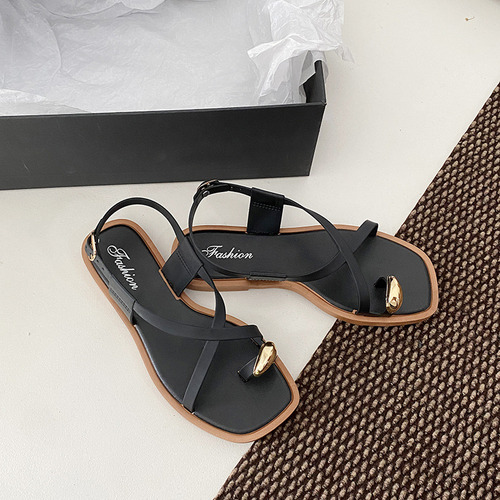 Sandalias Y Pantuflas De Verano Para Mujer Con Punta Ajustad