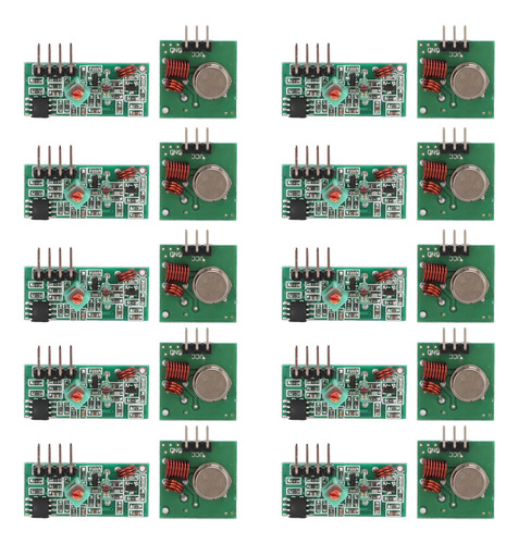 10 Modulos Rf Emisor Y Receptor 315mhz Conexión Inalámbrica