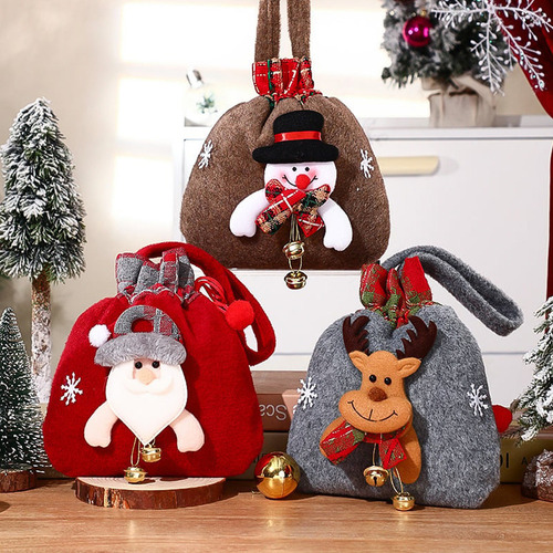 . Bolsa De Regalo Navideña Con Bolsillo Extraíble For
