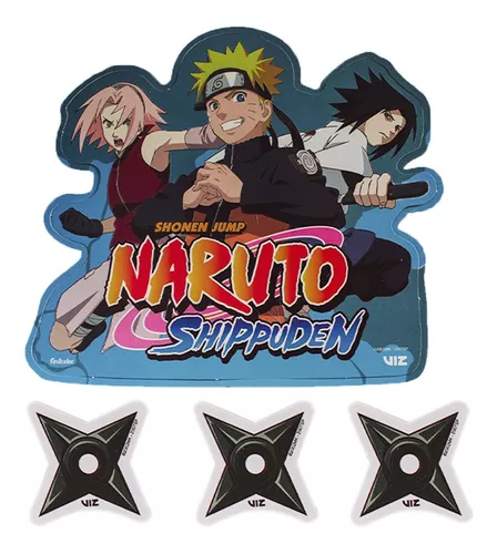 Topo de Bolo Topper Naruto Shippuden 4 Itens - Apollo Festas