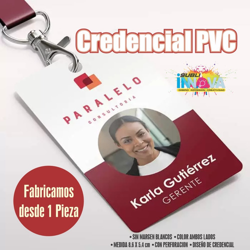 Credencial De Pvc A Todo Color Ambos Lados