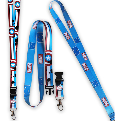 Lanyard, Porta Carnet, Portallaves - Capitan America