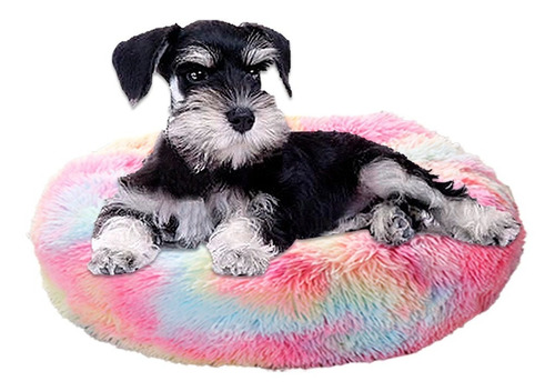 Cama Perro Cojin Puff Gato Anti Estres Extra Suave Mascota Color Rosa