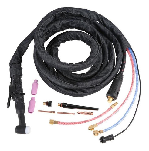 4 Meters Conectores de cable DKJ35-50 refrigerados por agua con cabezal de antorcha de soldadura por arco Tig Agon WP18 con 4 metros//8 metros de cable