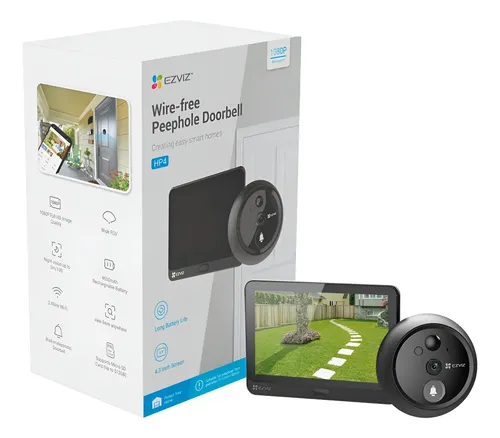 Portero Inalámbrico Con Mirilla Cámara Visor Wifi Pantalla