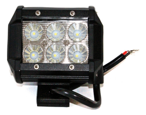  Faro Auxiliar Led 6 Leds Rectangular Rtd-5918-r 18w 