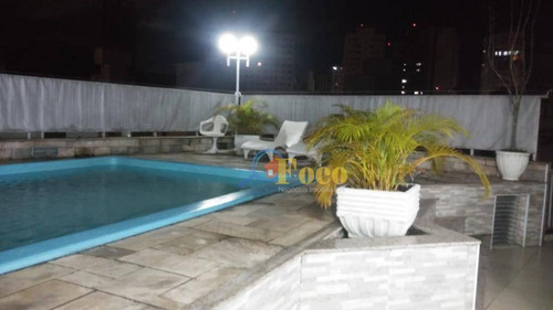 Imagem 1 de 17 de Cobertura Com 3 Dormitórios E Espaço De Lazer Privativo, Na Praia Das Astúrias, Guarujá/ Sp - Co0007