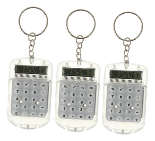 3 Piezas Calculadora De Llavero Minicalculadora Electronica