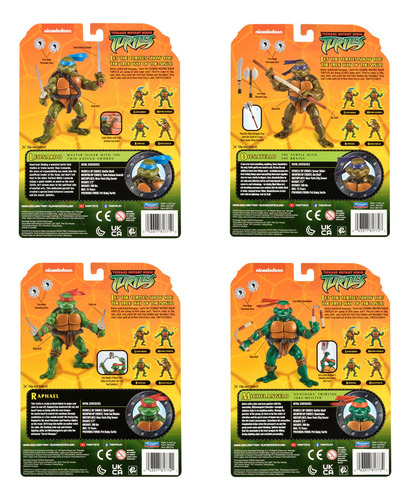 Figura De Acción Tmnt Classic 4 2003 Turtles, Paquete De 4 U