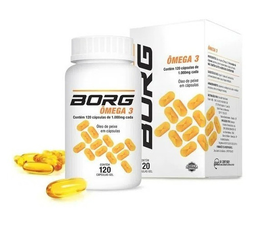 Kit Com 3 Borg Omega 3 1000mg Com 120 Cps Cada
