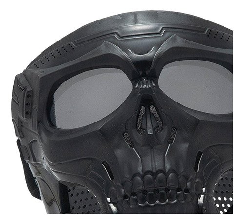 Goggle Máscaras Faciales Completas Lente Lente Negra Y Gris