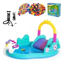Comprar Pileta Pelotero Inflable + Tobogan + 100 Pelotas + Inflador