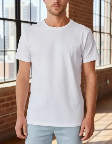 Camiseta Reserva Logo Bordado 100% Algodão Gola Redonda