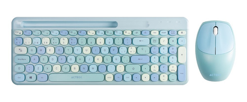 Combo Inalámbrico 2 En 1 Mk470 Teclado + Mouse Delgado Azul