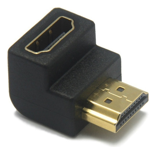 2 Adaptador Emenda Hdmi 90 Graus L Macho X Fêmea Tv Parede