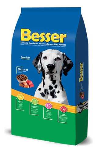 Besser ação 20kg para cães adultos premium todos os portes