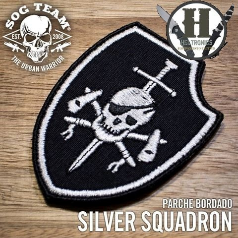 Parche Bordado Abrojo Silver Squadron Sog Team Calidad
