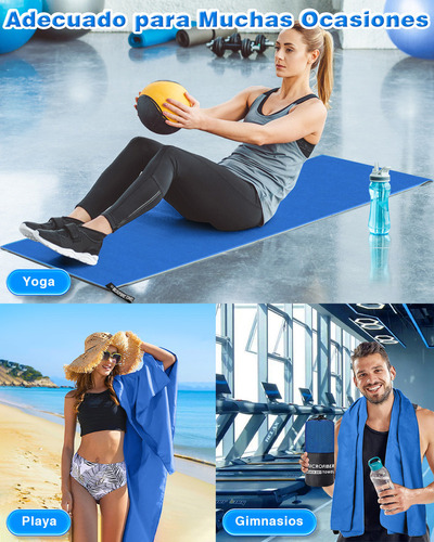 A Toalla Microfibra Secado Rápido Natación Gym Playa