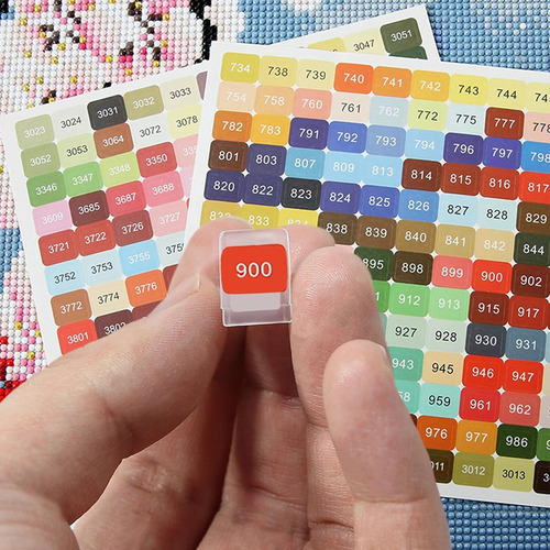 Juego De Etiquetas Adhesivas, Etiquetas Cuadradas, Números D