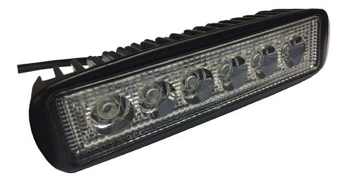 Imagen 1 de 11 de Faro Auxiliar Barra 6 Led 18w Flood 4x4 Moto Cuatri Potencia