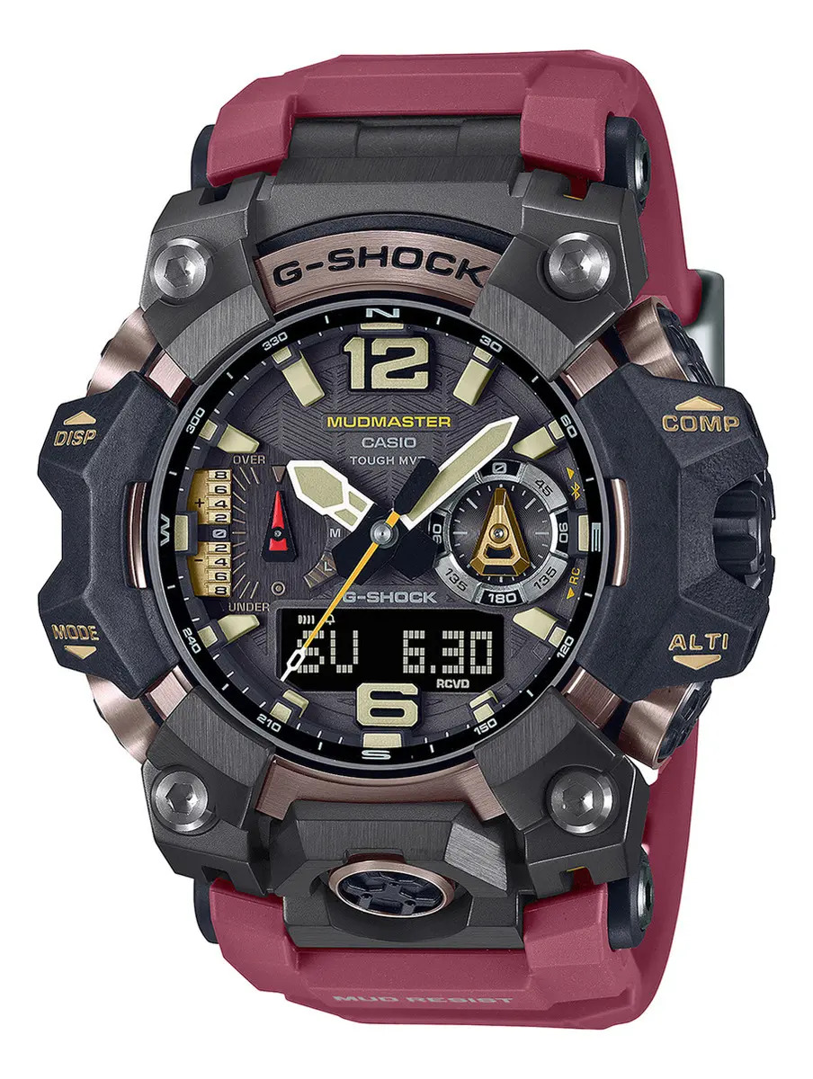 Relógio Casio G-shock Mudmaster Gwg-b1000-1a4dr Carbon Solar Vermelho Preto