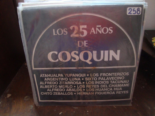 Vinilo Cosquin Los 25 Años Palavecino Reyes De Chamame F1