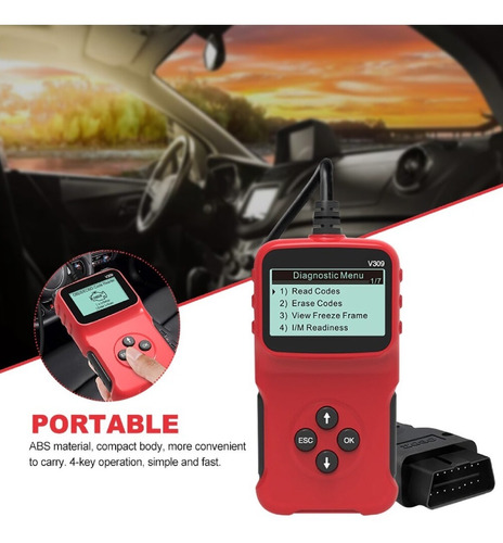 Scanner Automotriz Multimarca V309 Obd2 5 Idiomas 9 Protocol