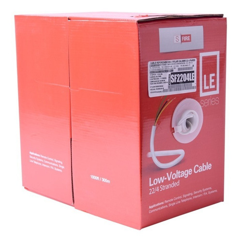 Imagen 6 de 8 de Cable Para Alarma 4x22 Multifilar, 305 Mts, 4 Conductores.