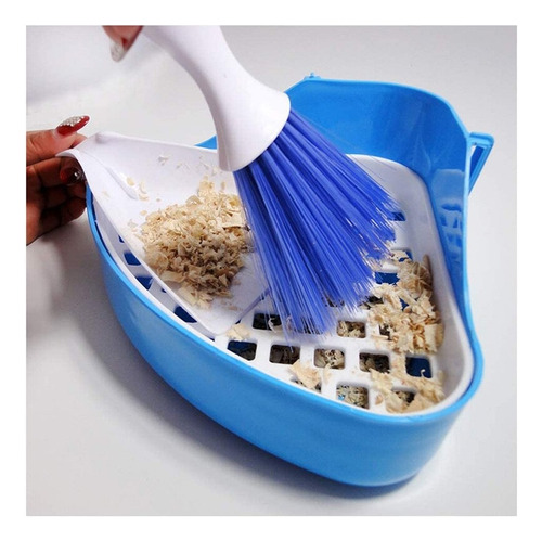 Mini Recogedor Con Escoba Cepillo Plastico Portatil 6 Piezas Color Blanco
