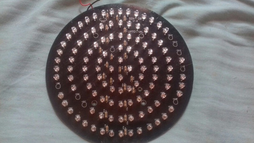 Placa Led Redondo Vermelho Defeito Resistor Queimado