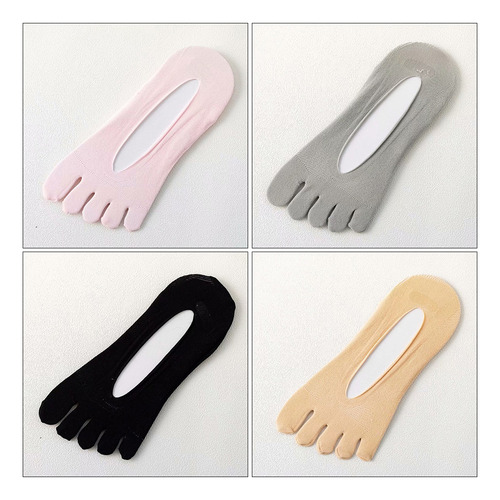 5 Pares De Calcetines De Verano Transpirables Con Cinco Dedo