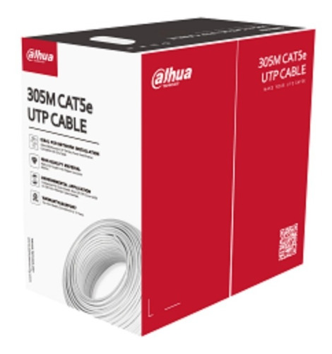 Bobina De Cable Utp Dahua Cat 5e 100% Cobre  305mts