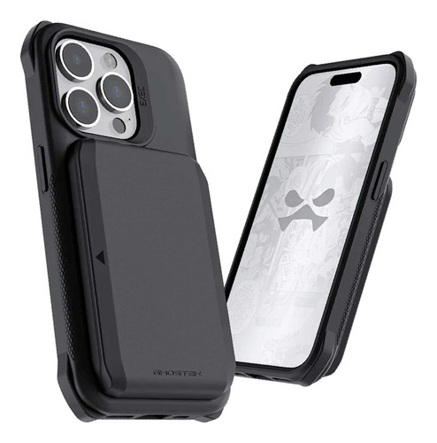 . Funda Ghostek Exec Para iPhone 15 Pro Max Negra Con Porta 