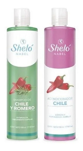  Kit Shampoo Chile Y Romero + Acondicionador De Chile Sheló