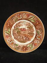 Comprar Antiguo Plato Decoración Porcelana Inglesa Woodland 