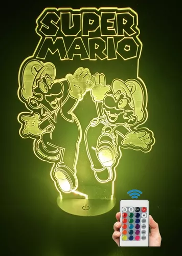 Lámpara Táctil Led 3D en Acrílico Colores Super Mario Bros, Tienda  mayorista de Accesorios para Celular, Informática, Ferretería, y mucho más