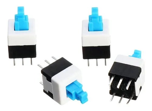 comprar Pulsador Interruptor Switch Autoblocante 8mm 6 Pin Pack De 4