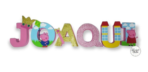 Letras 3d Peppa | Números 3d Peppa | Decoración Candy Bar