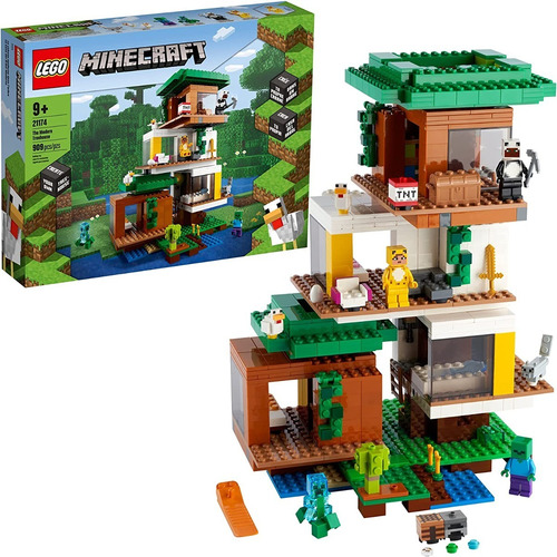 Kit Lego Minecraft La Casa Del Árbol Moderna 21174 +9 Años Cantidad de piezas 909