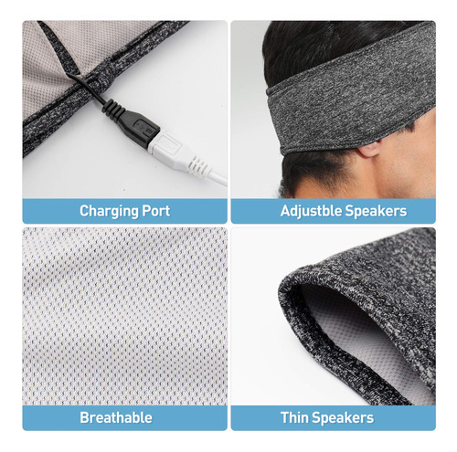 Perytong - Diadema Con Auriculares Inalmbricos, Bluetooth, S