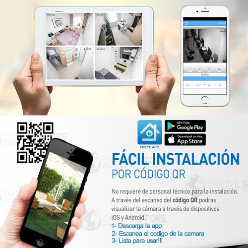 Kit 4 Camaras Seguridad Full Hd Exterior + Dvr 8ch Ip P2p