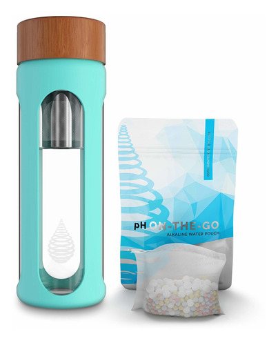 Botella Agua Alcalina Vidrio Ph Hydrate  Filtro Portatil Fl